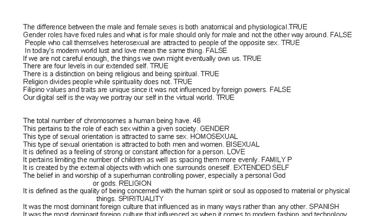 GE 101 Midterm Exam Notes: Gender Roles and Social Concepts - Studocu