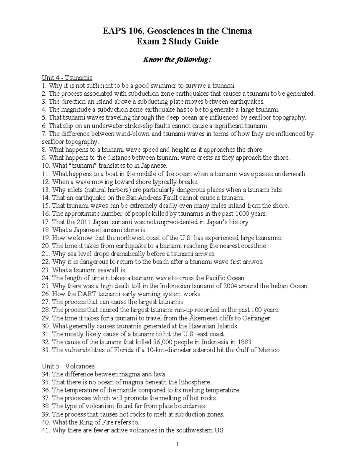 EAPS106 Final Exam Study Questions on Tornadoes and Storm Chasing - Studocu