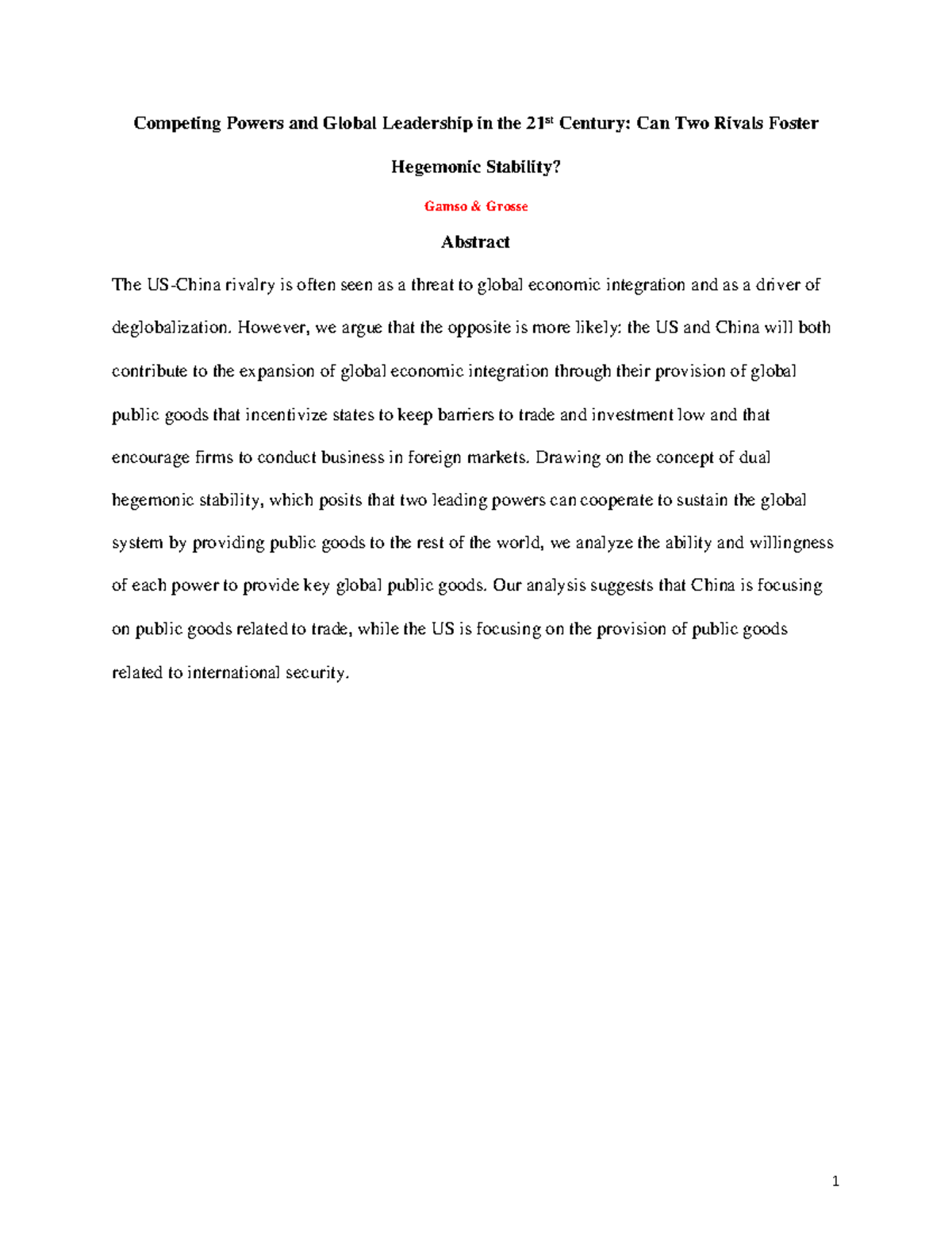 US-China Hegemony: Competing Powers & Global Leadership in 21st Century ...