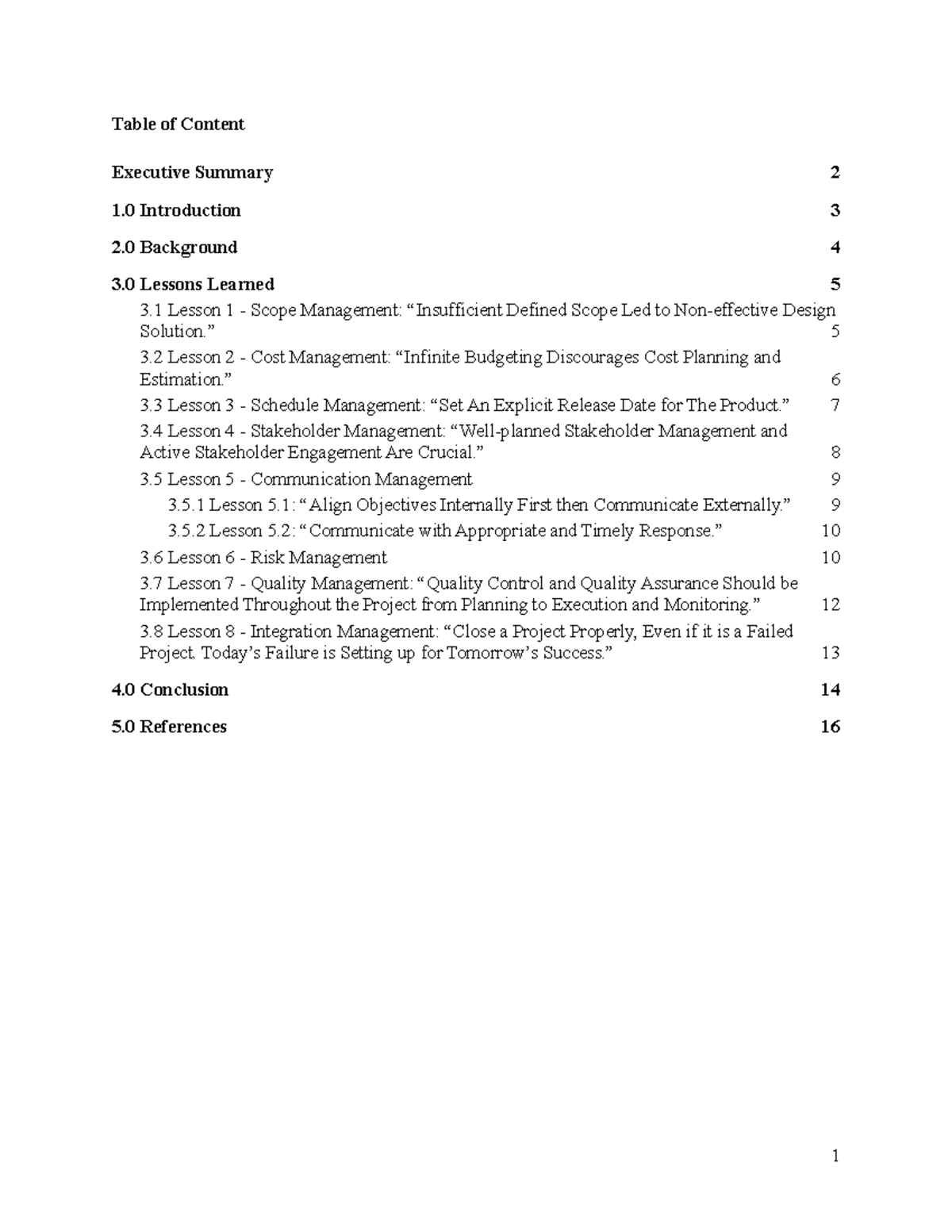 Google Glass Project Management: Lessons Learned - Final Report - Studocu