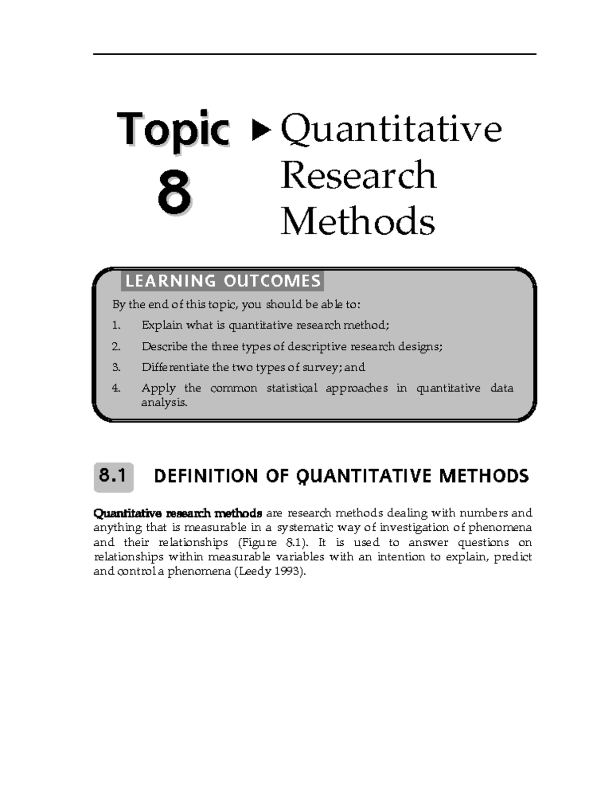 2011-0021 22 research methodology - Topic 8 Quantitative Research ...