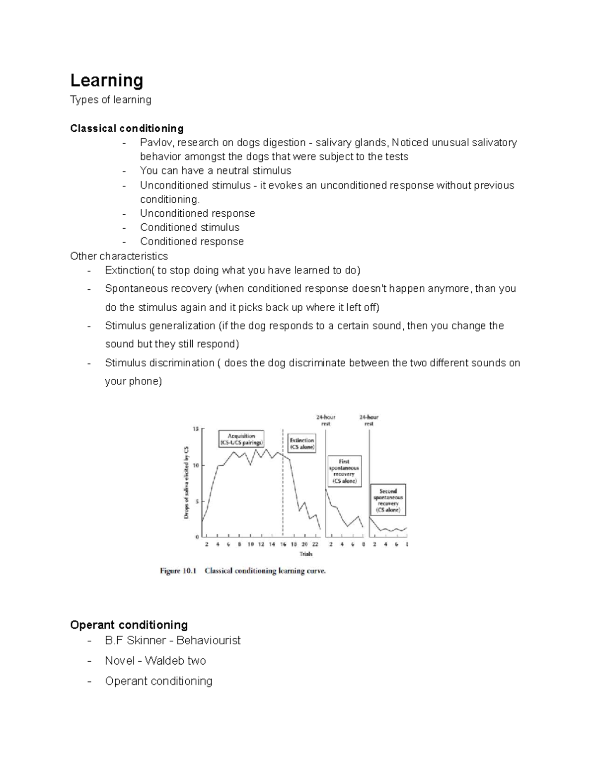 Psych 101 Final Exam Review: Learning Theories & Human Memory - Studocu