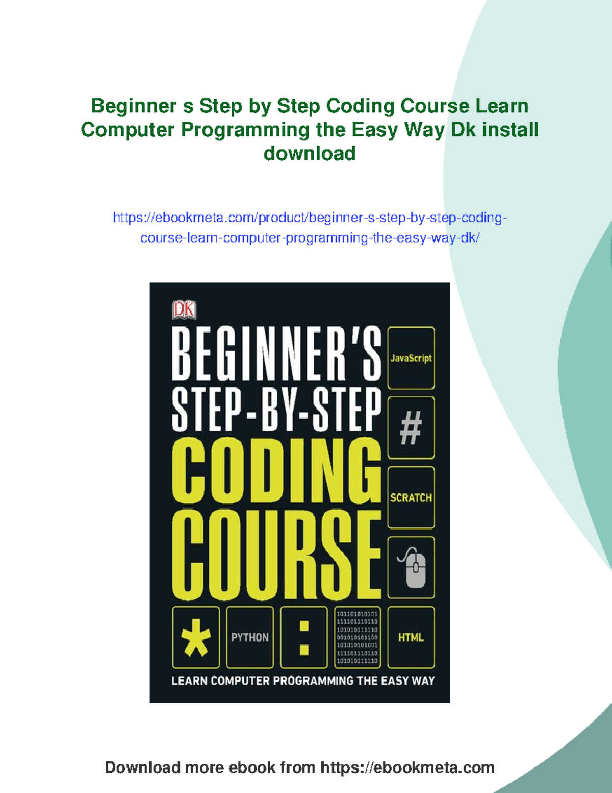 Coding Course: Learn Programming Easily - A Beginner's Guide (DK) - Studocu