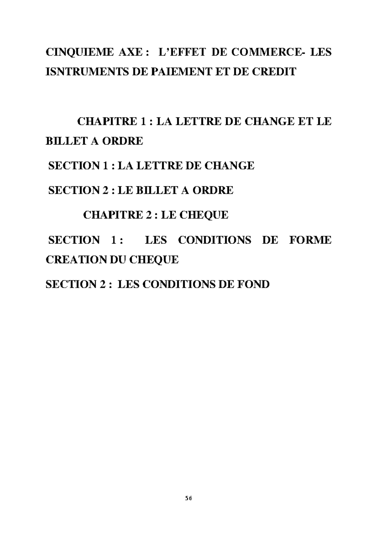 Droit LC BO - Instruments de Paiement: Chèque et Effets de Commerce ...