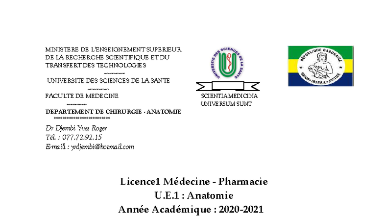 Anatomie du Système Tégumentaire - Licence 1 Médecine 2021 - Studocu