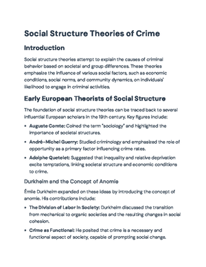 Comprehensive Overview of Labeling Theory & Conflict Theories (CRIM 101 ...