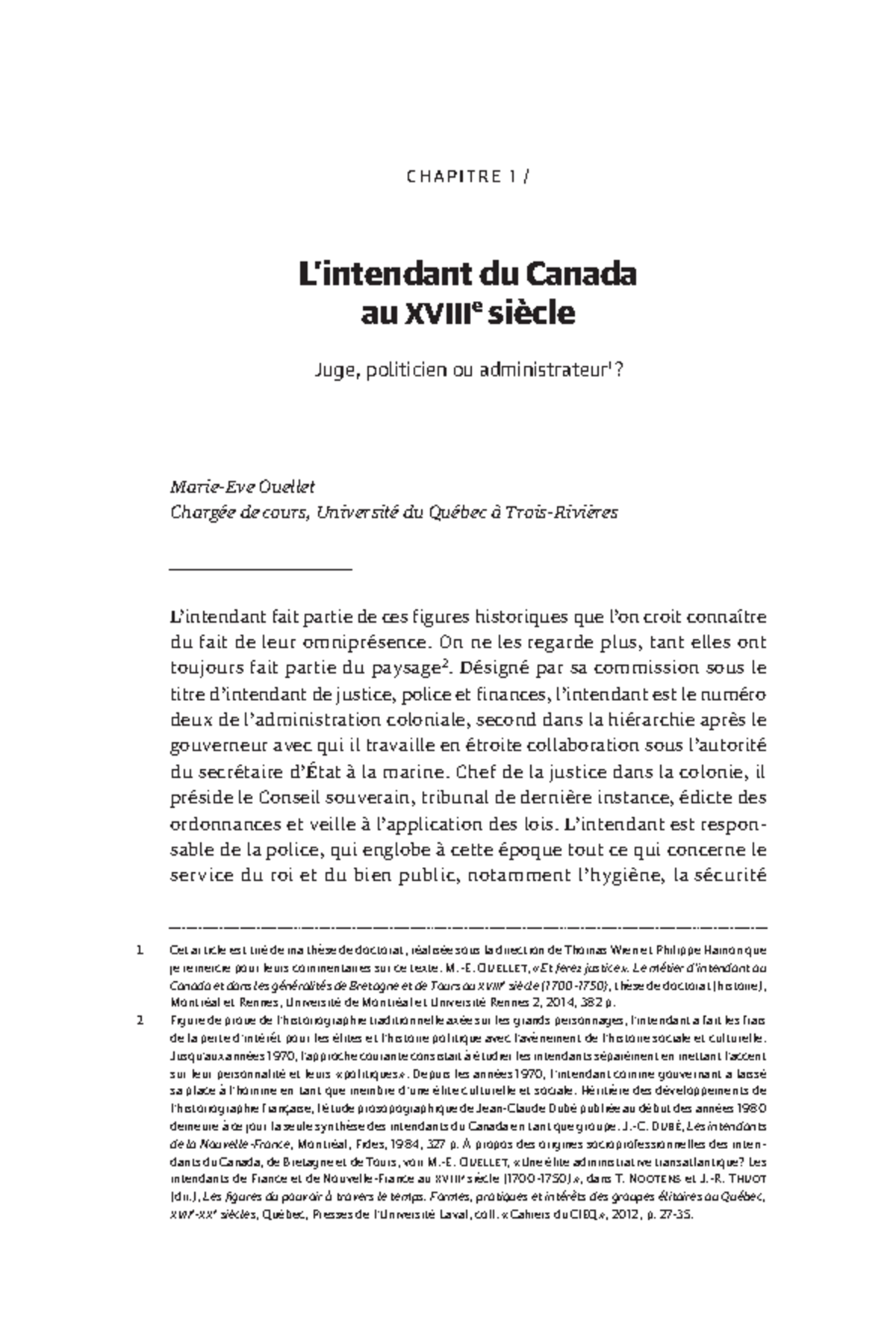 Ouellet - Lecture sur le Rôle des Intendants au Canada au Siècle XVII ...