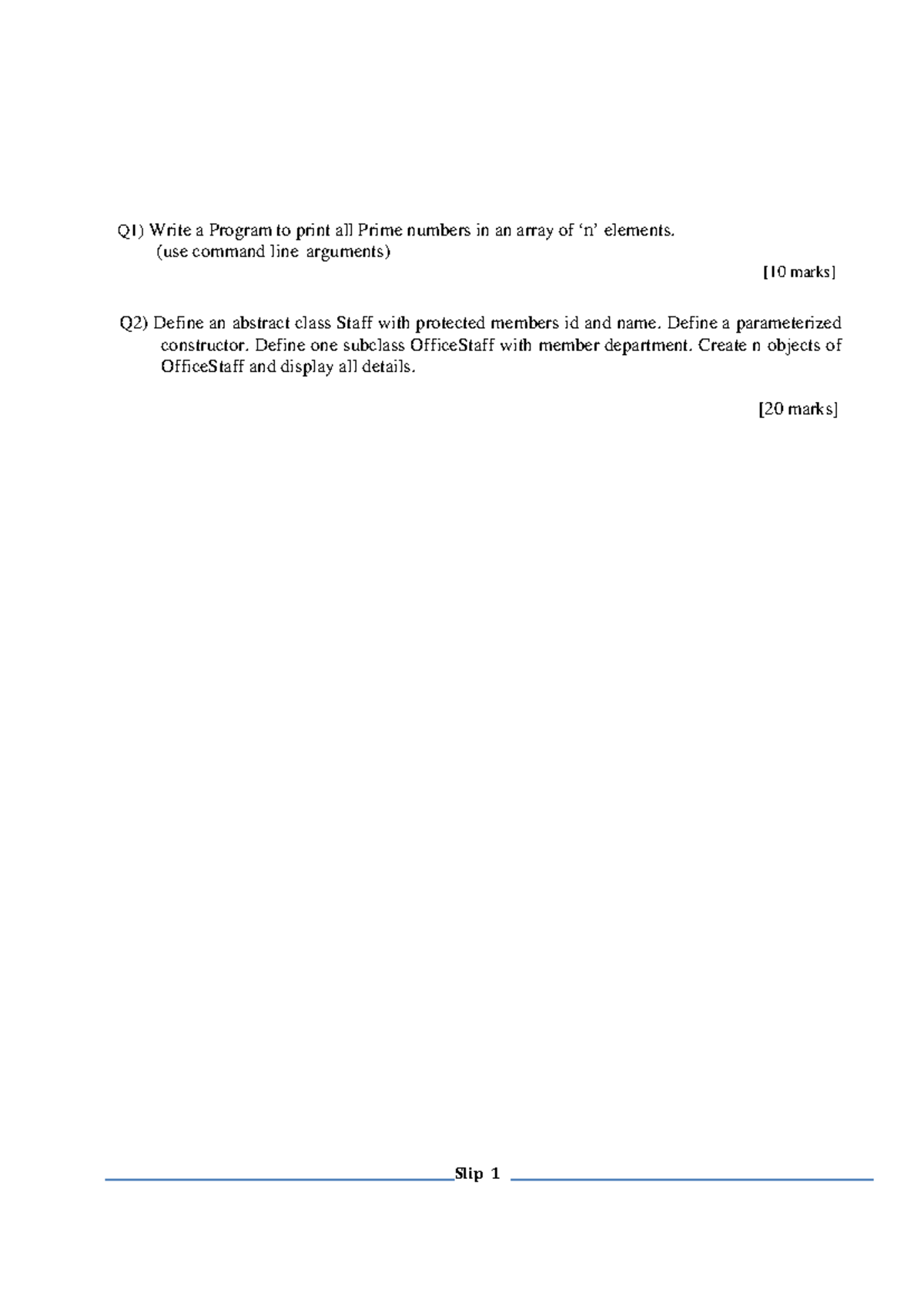 Java - Practical Slip Solutions and Notes for Programming Assignments ...