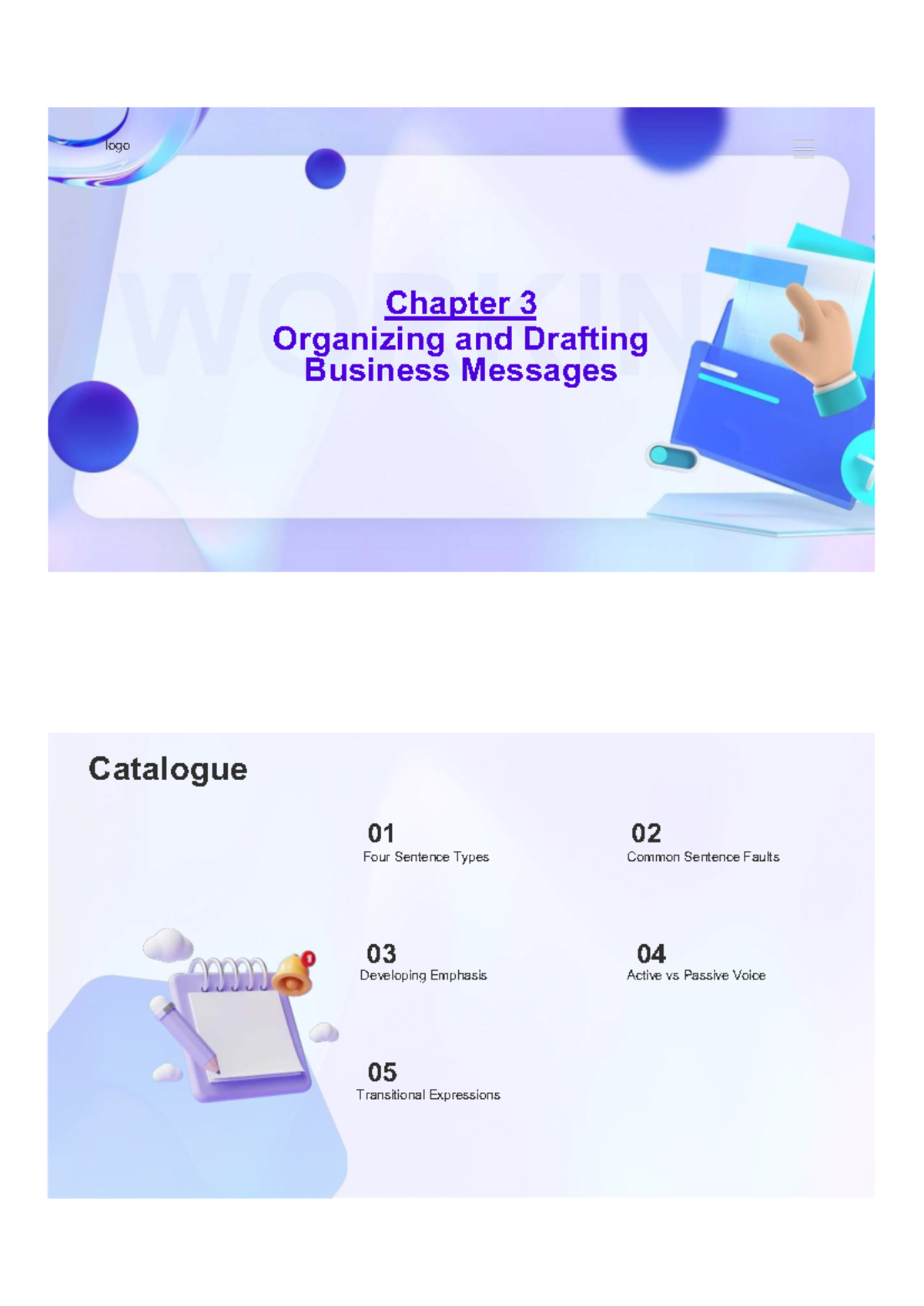 BC - CHAP 3 - Organizing & Drafting Business Messages - Studocu