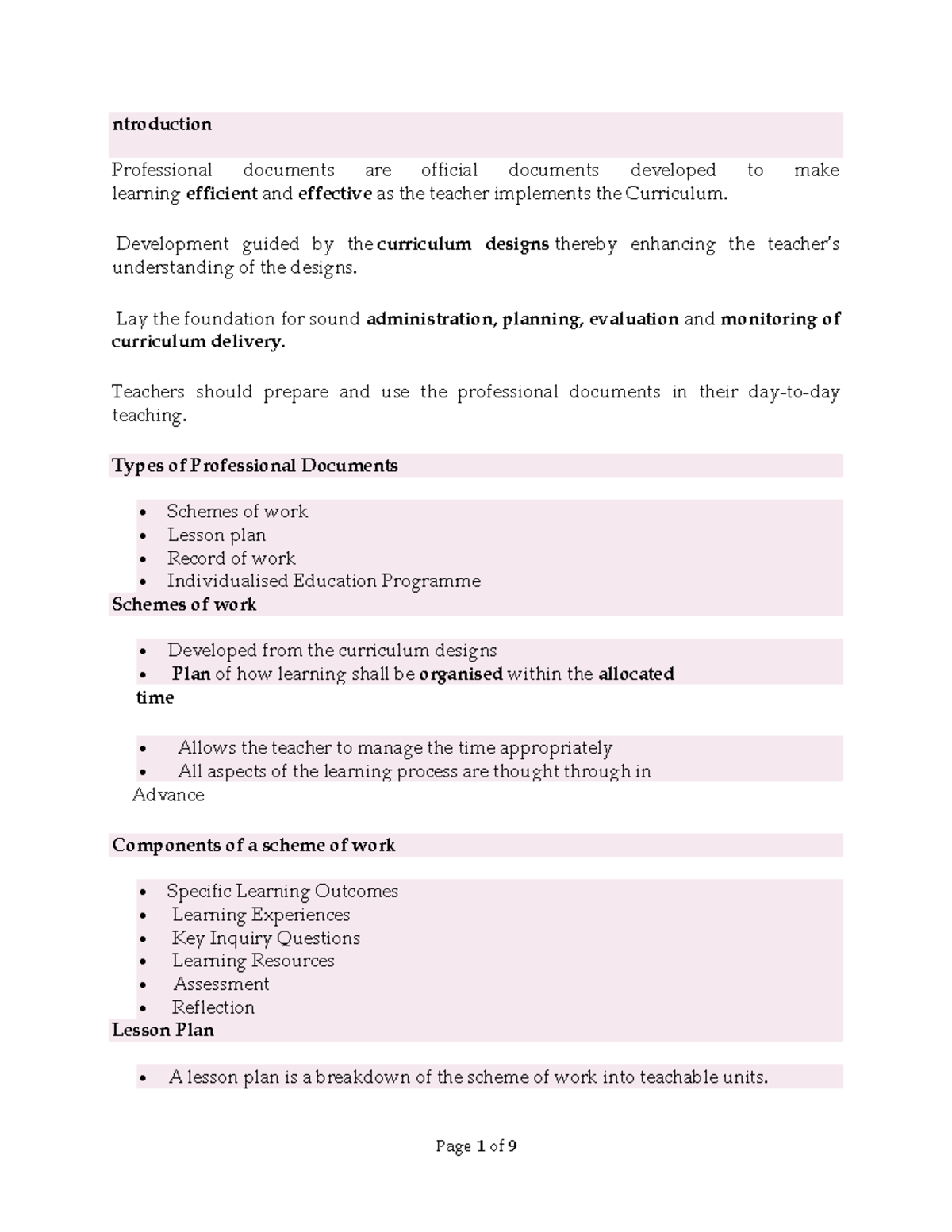 CBC- Assessment: Lecture Notes on Professional Documents and Portfolios ...