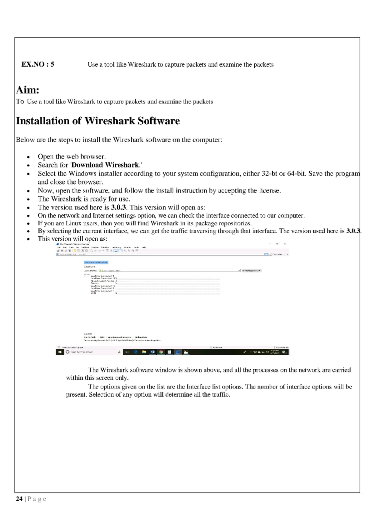 Ex 5 - Wireshark Lab Experiment Guide for Packet Analysis - Studocu