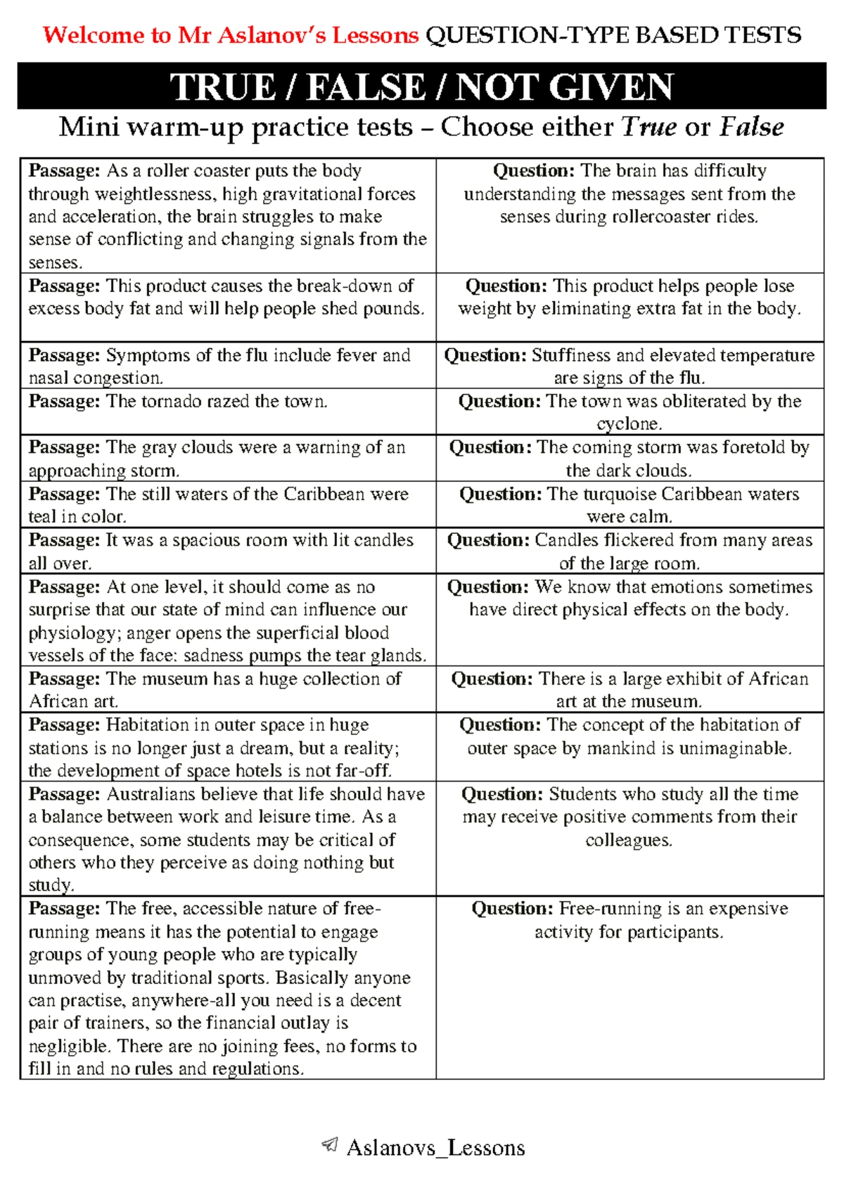 01. HD1 U1 Statement Expand P1 - STATEMENT PART 1 TYPES OF QUESTIONS ...