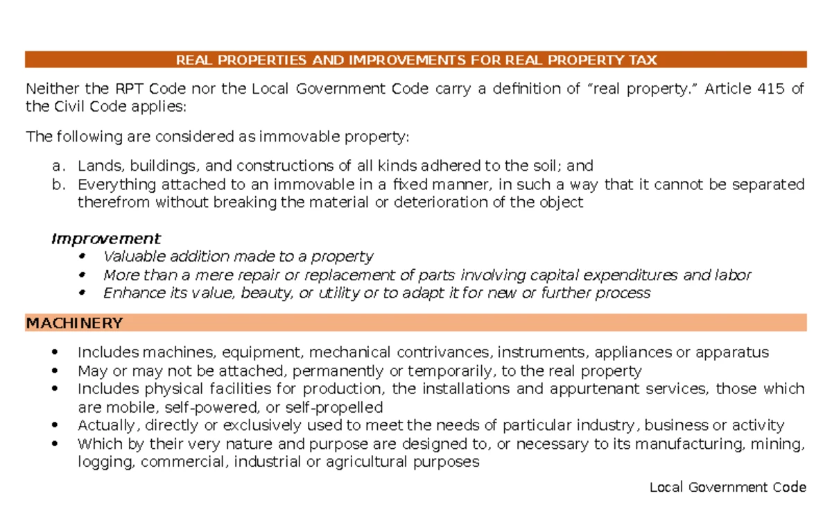 RPT 5 - RPT 5 - TAX RATES ON BASIC TAX Province 1% of assessed value ...
