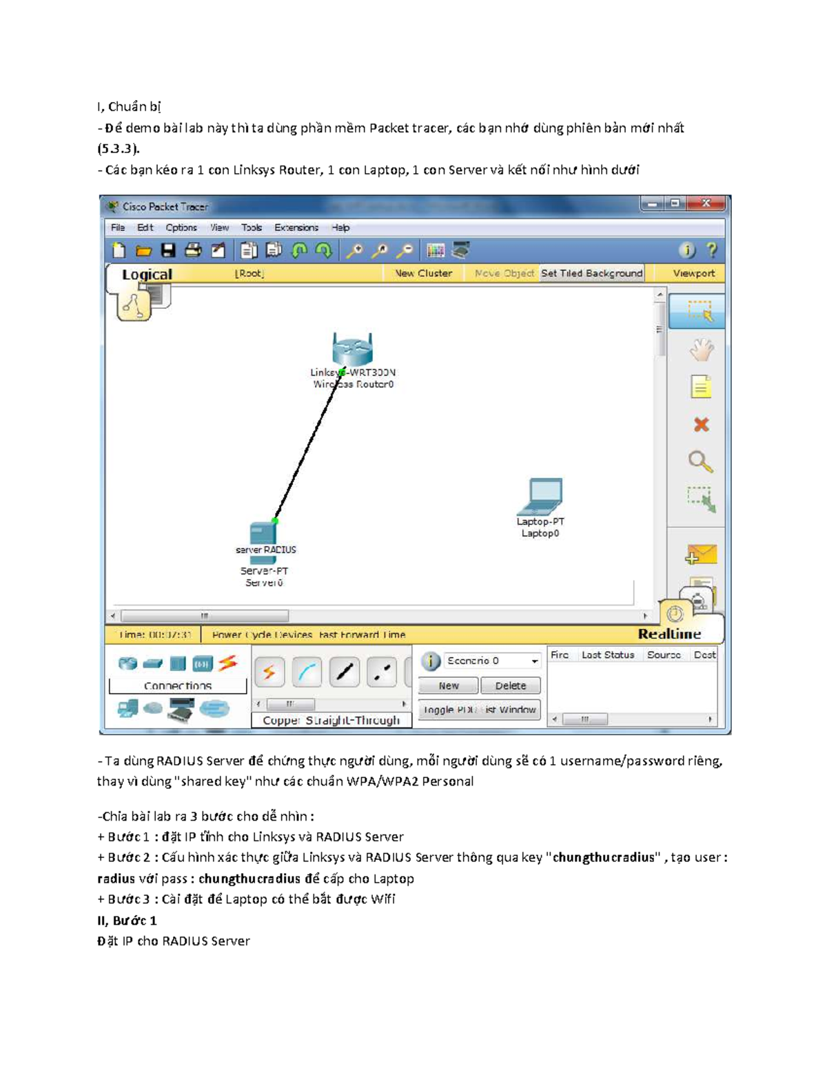 Lab WIFI RADIUS Configuration Guide - Packet Tracer - Studocu