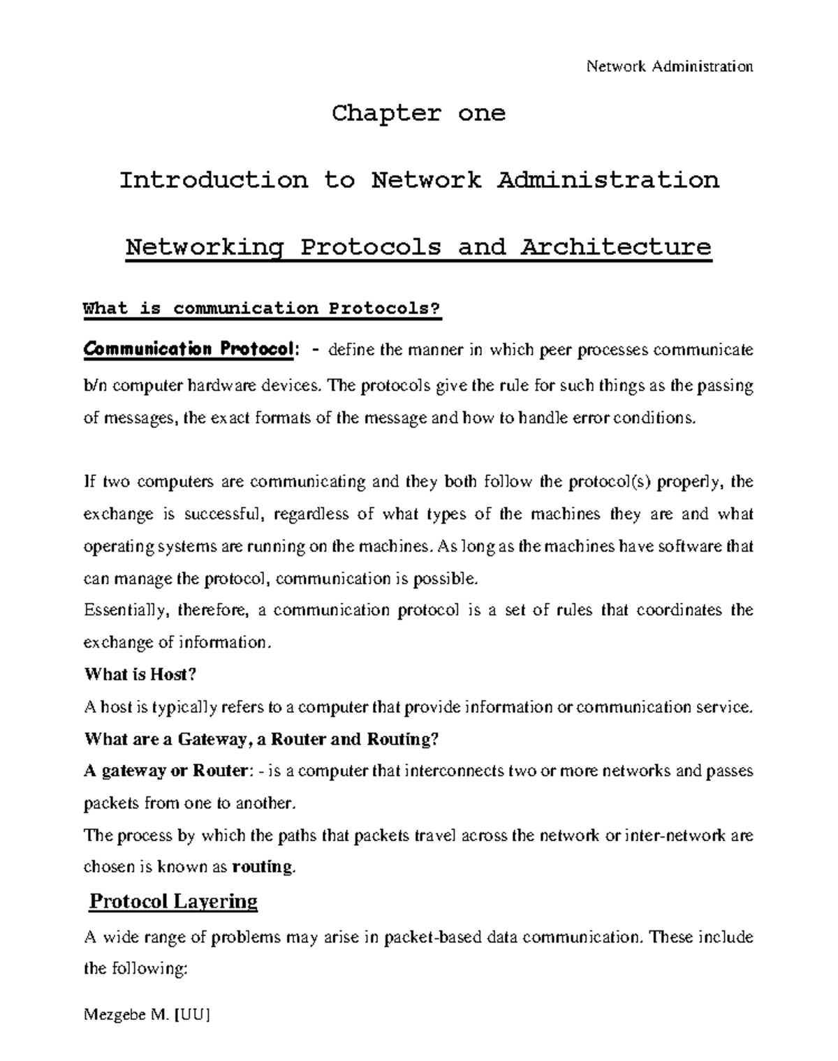 Chapter 1: Introduction to Network Administration (Net Admin 2024 ...
