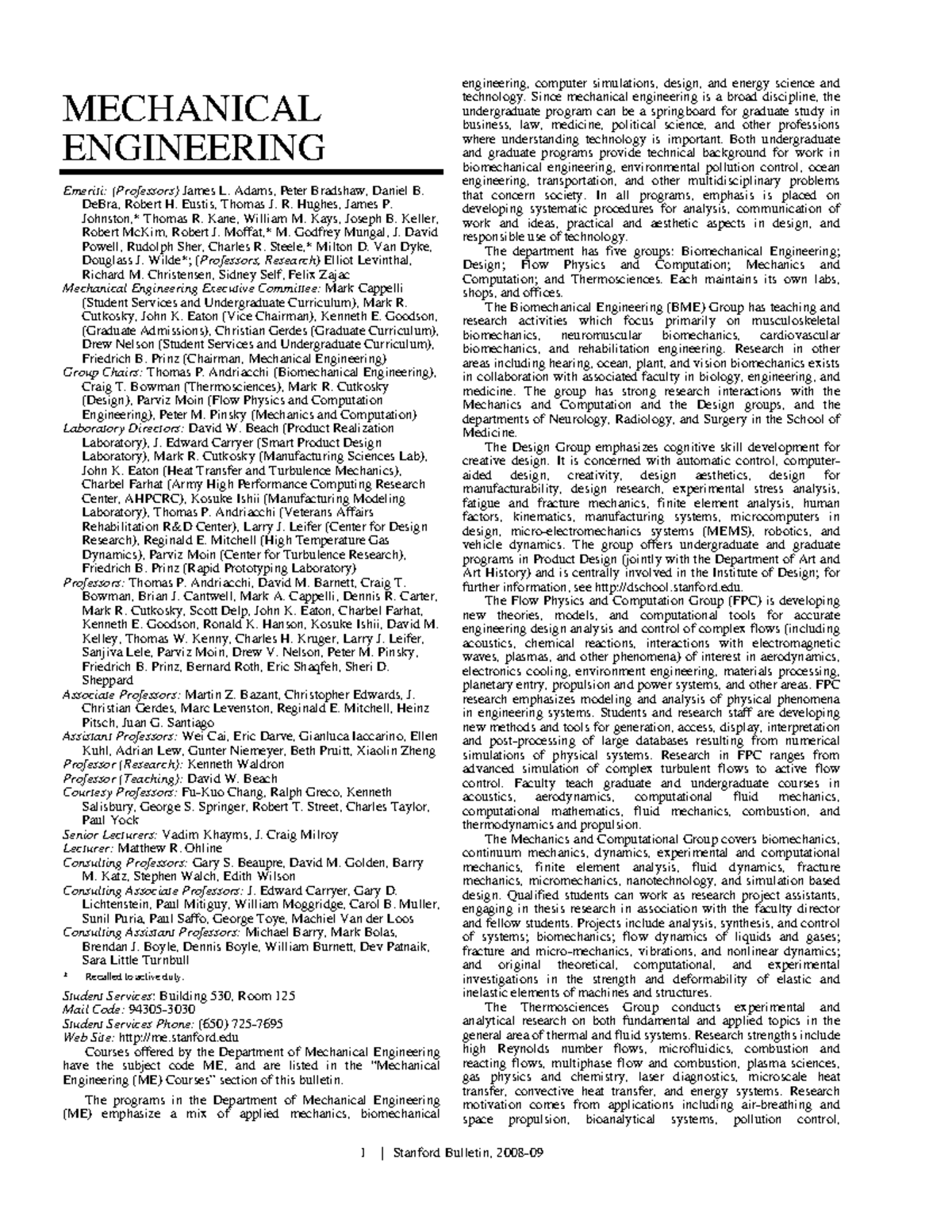 ME 310 Mechanical Engineering Lecture Notes at Stanford - Studocu