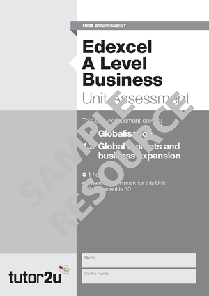 Answer structure - A Level Business - Edexcel Examination Technique ...