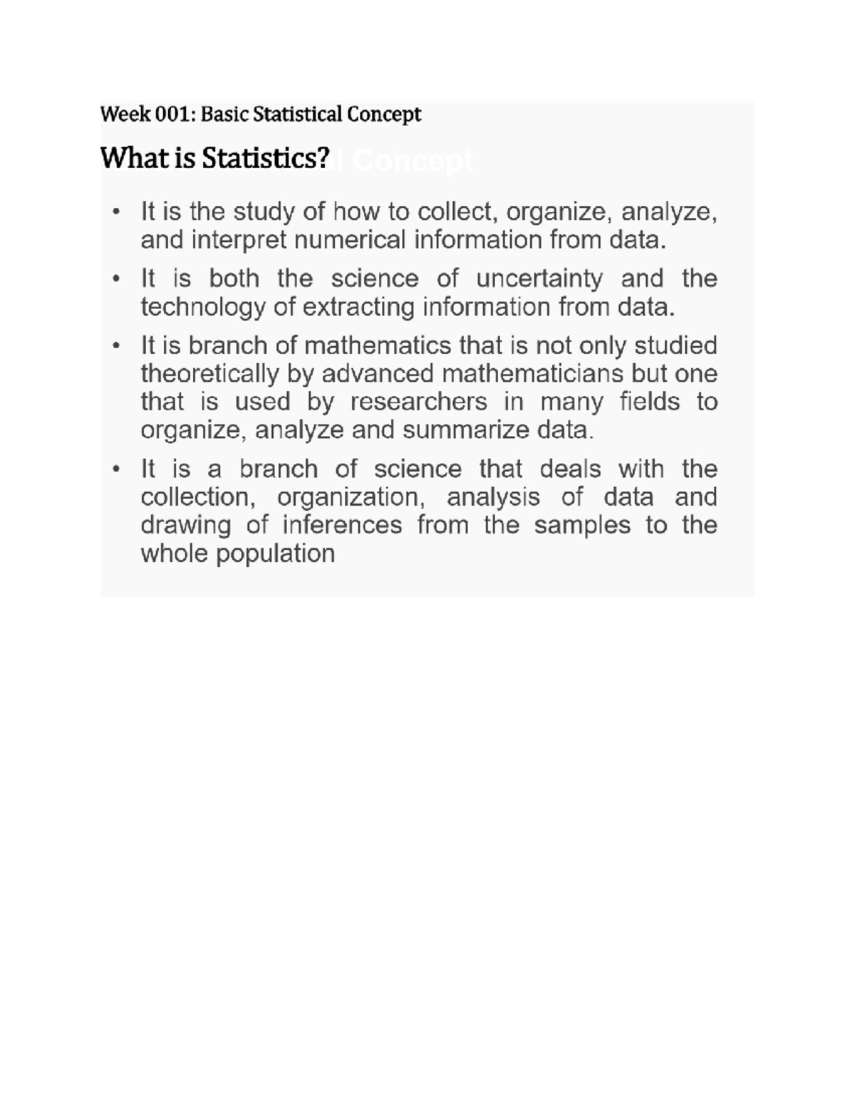 Week 001: Intro to Statistics - Qualitative & Quantitative Methods ...