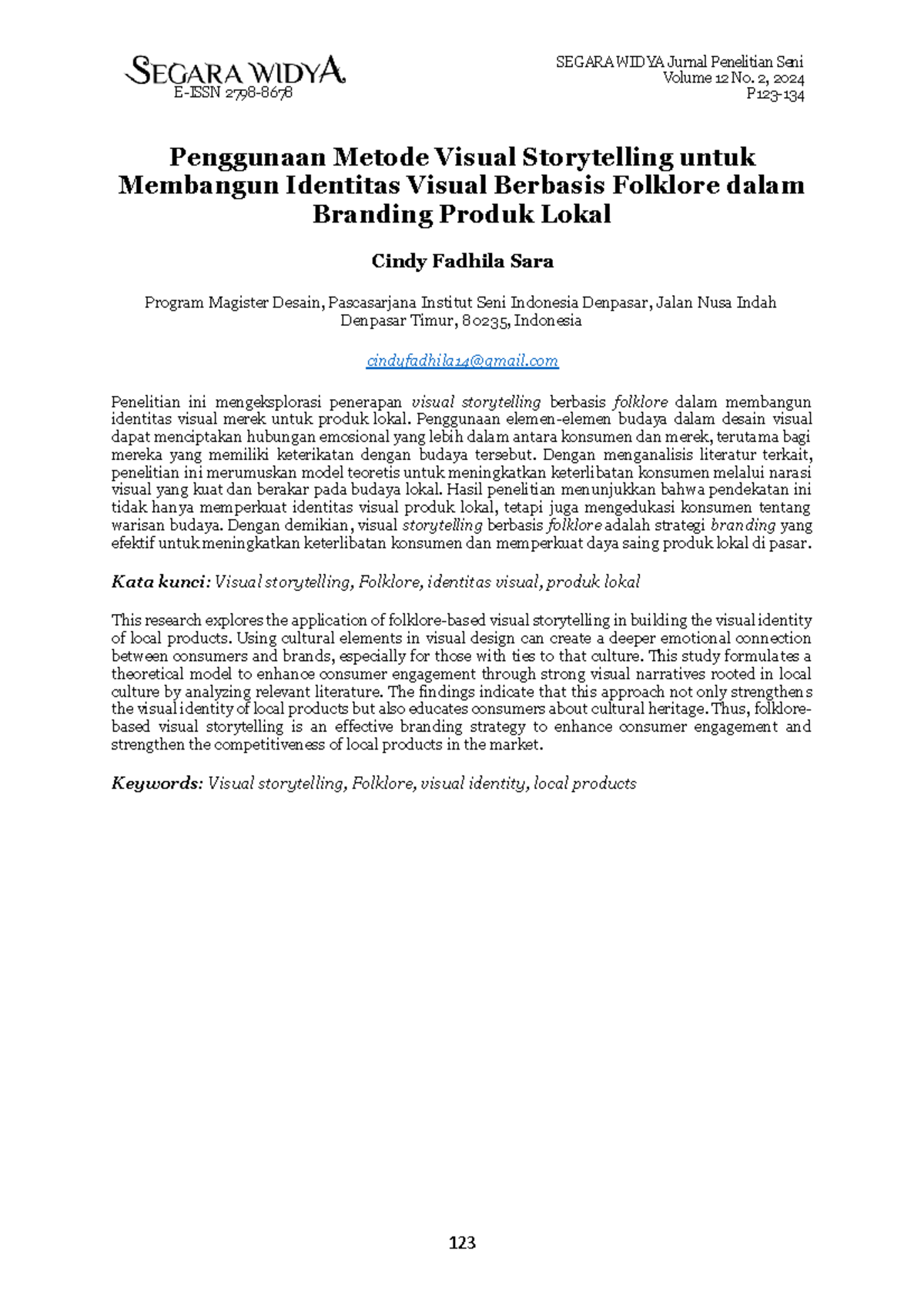 Penggunaan Visual Storytelling Berbasis Folklore dalam Branding Produk ...