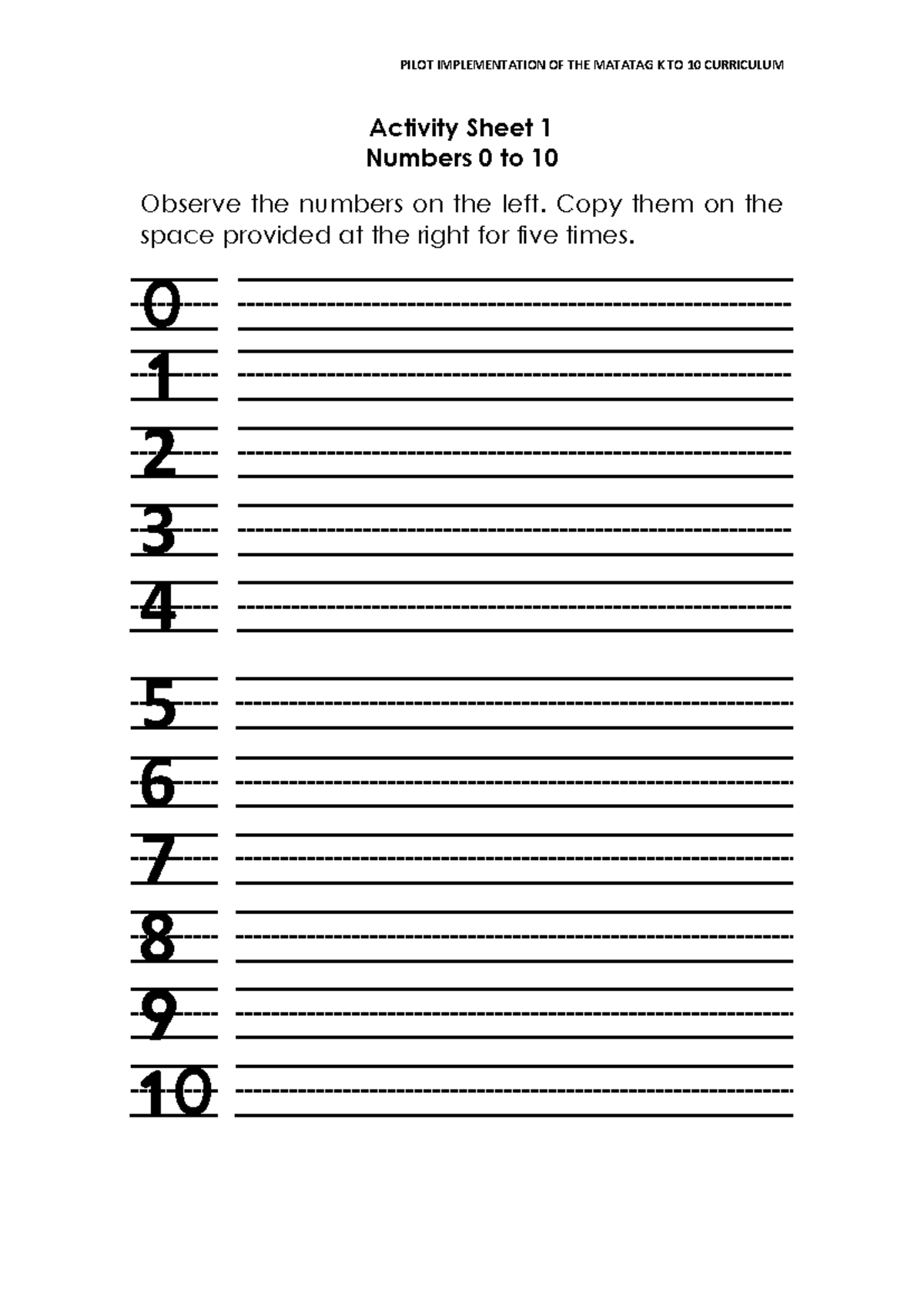 Final Matatag LAS Math Grade 1 Q1 Wk 1 Worksheets Activities - Studocu