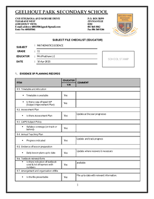 FET SBA Form A Compliance Analysis for English FAL Grade 12 - Term 1 ...