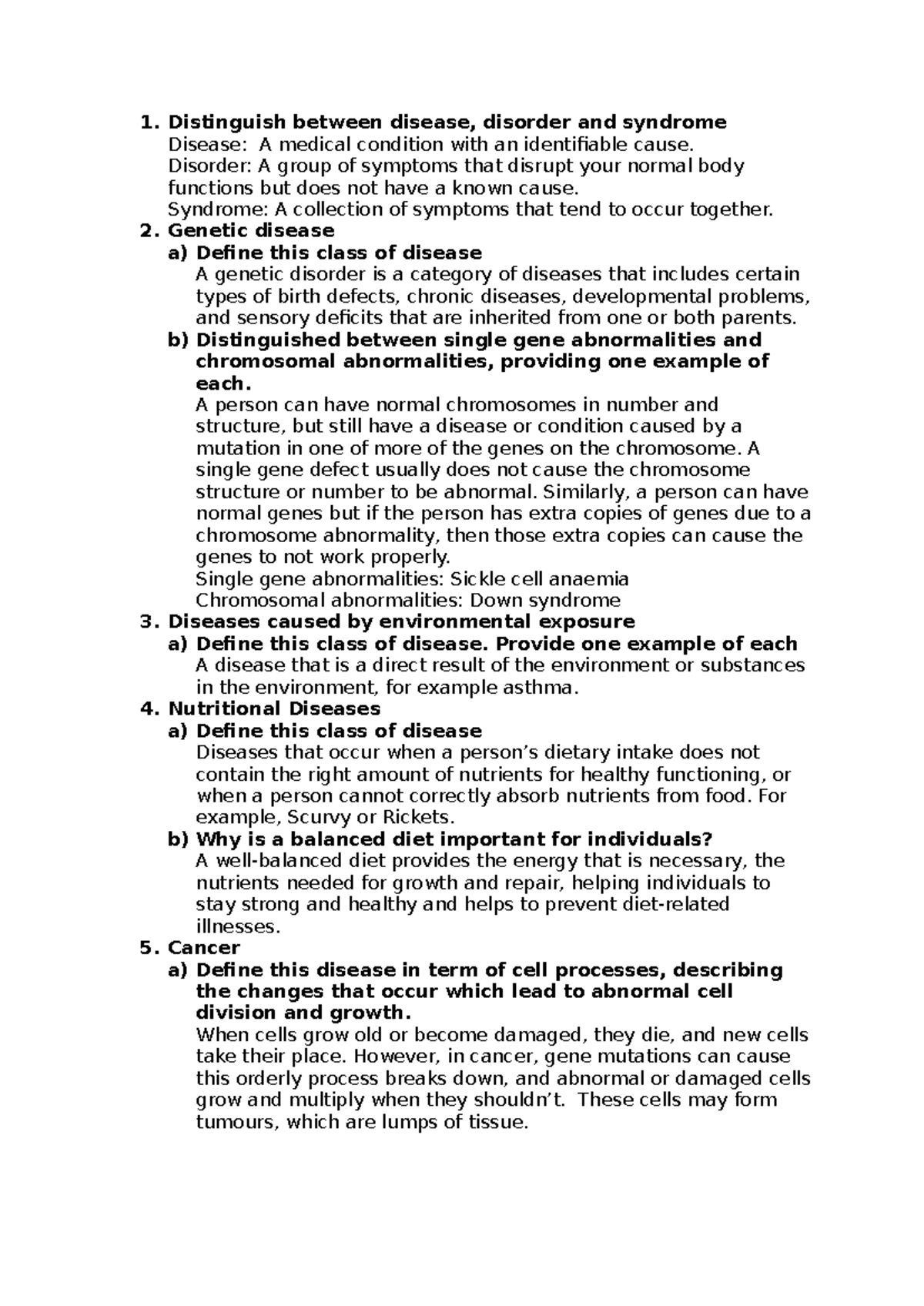 1. Non-Infectious Diseases: Definitions & Examples in Health Studies ...
