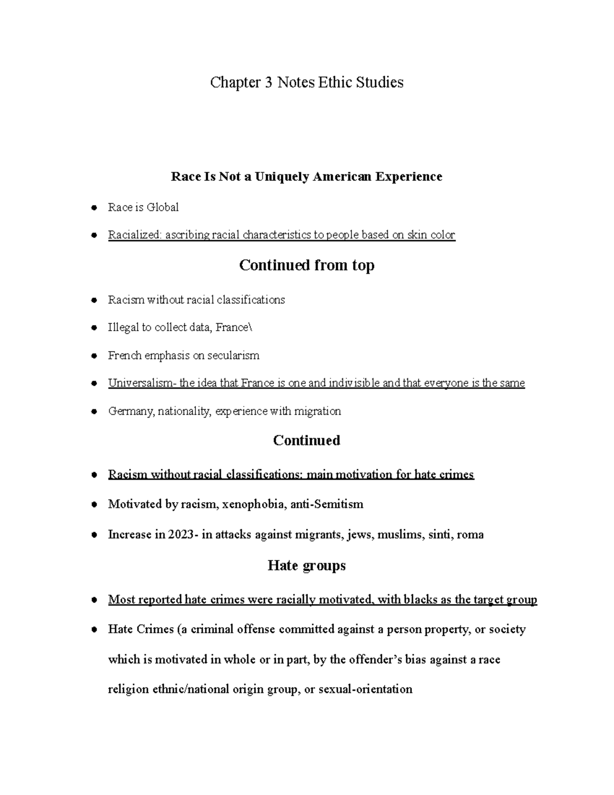 Chapter 3 Notes: Ethnic Studies on Global Race & Imperialism - Studocu