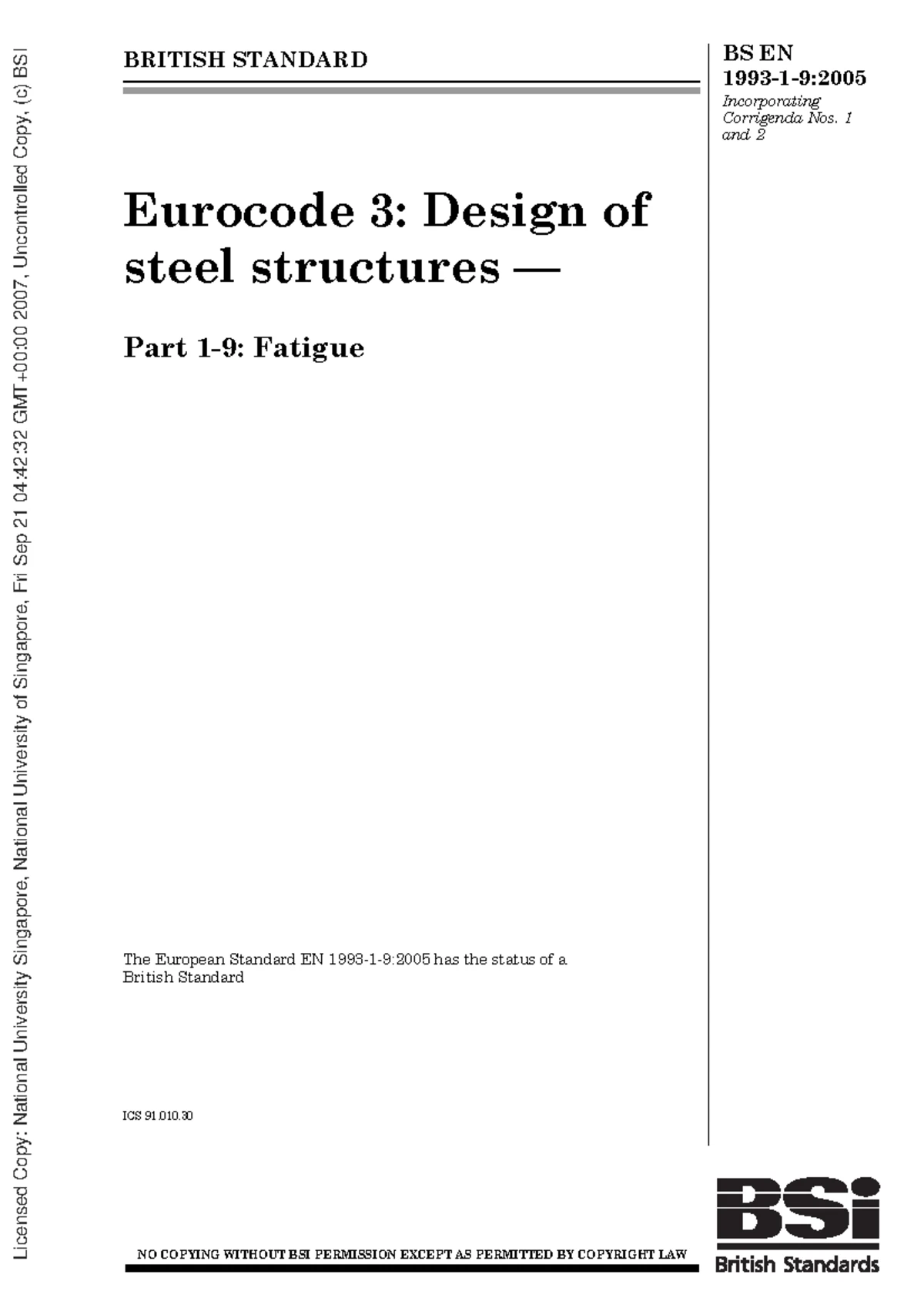 BS EN 1993-1-7 Plated structure out of plane loading - BRITISH STANDARD ...