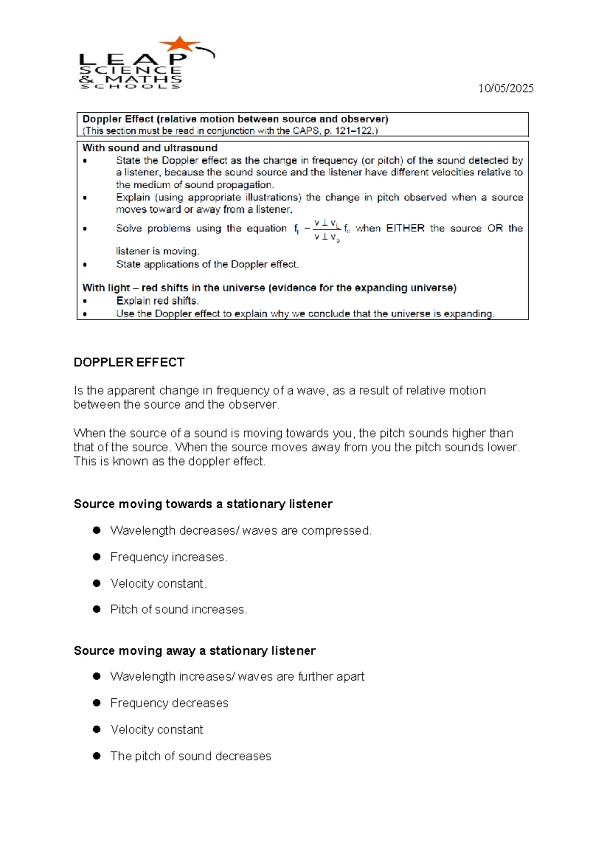 Grade 12 Intervention: Inverse Functions & Doppler Effect Analysis ...