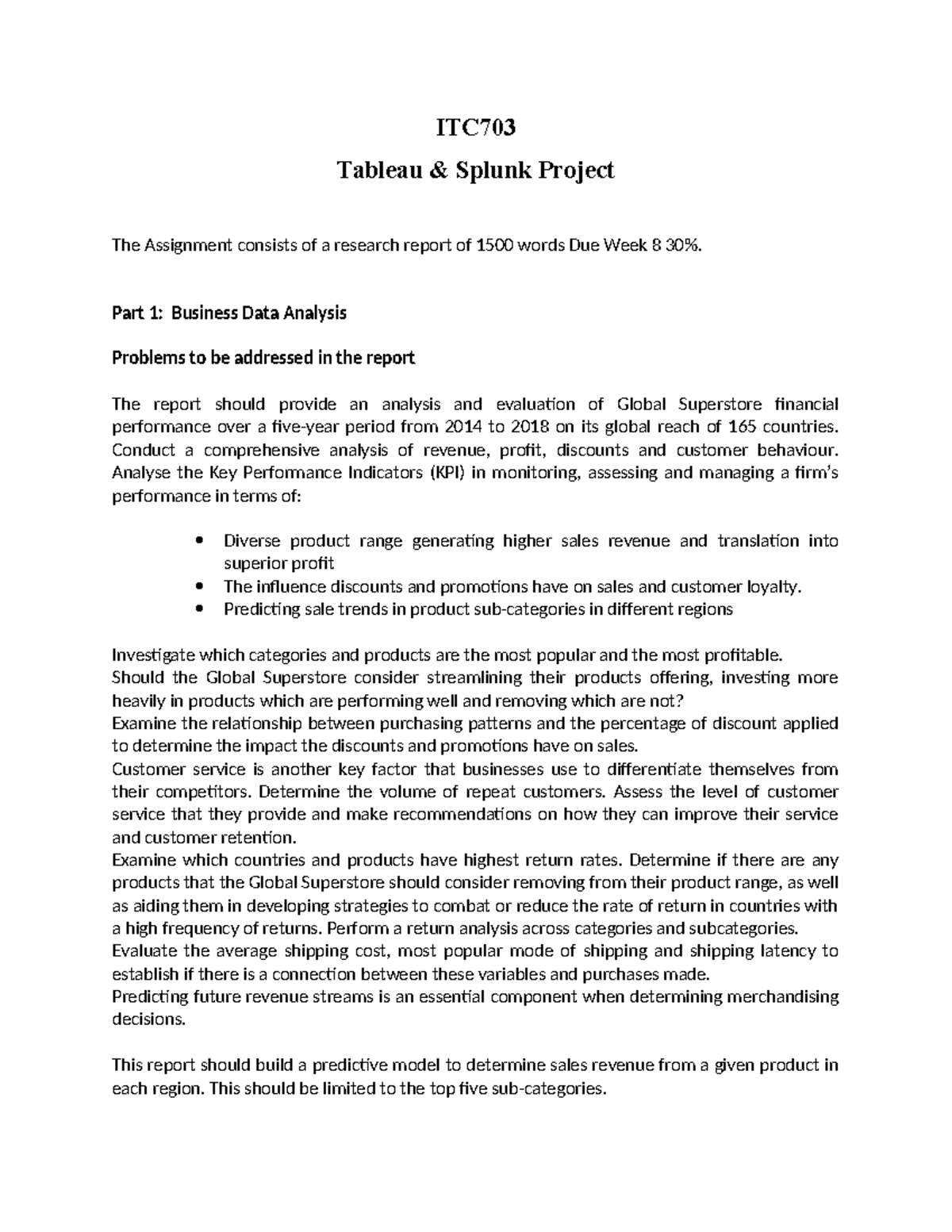 Tableau & Splunk Project Assessment 2 - ITC Tableau & Splunk Project ...