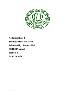 Question Paper - Page 1 of 2 INTERNATIONAL ISLAMIC UNIVERSITY ...