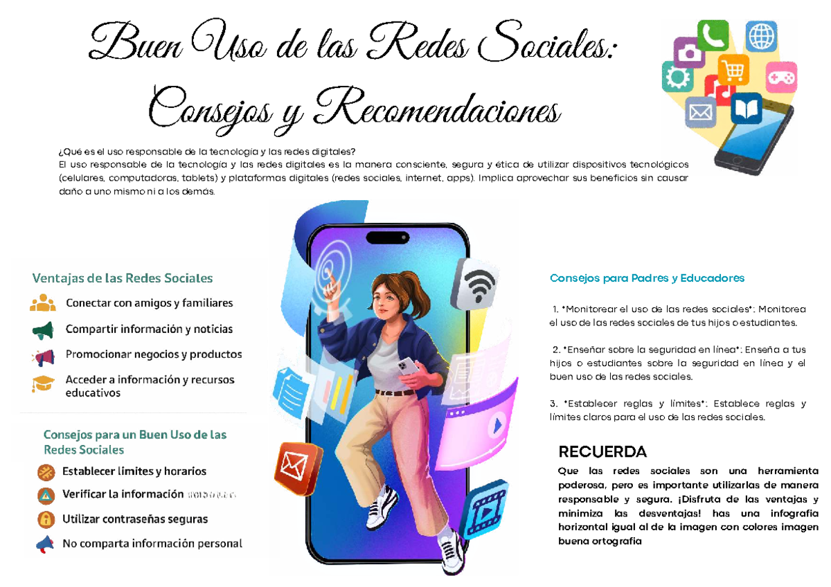 Consejos para el Uso Responsable de Redes Sociales en Educación - Studocu