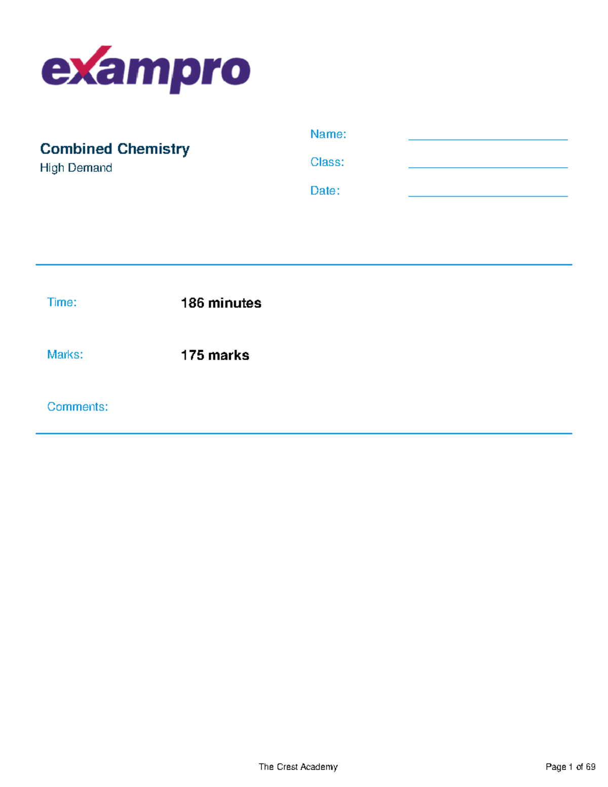 Combined Chemistry - High Demand (Paper 1) Study Guide - Studocu