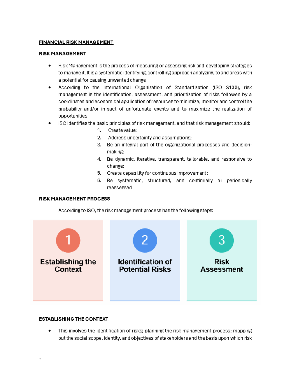 B5 Valuation week 1-3 - notes - FINANCIAL RISK MANAGEMENT RISK ...