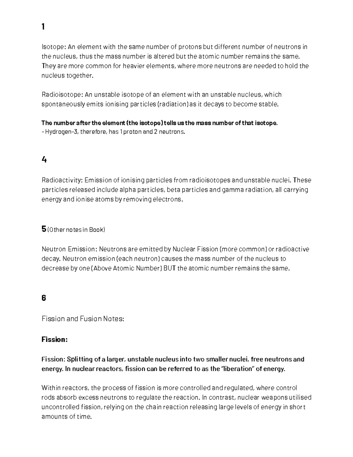 Term 3 Chemical World ANSTO Notes: Isotopes, Radioactivity ...
