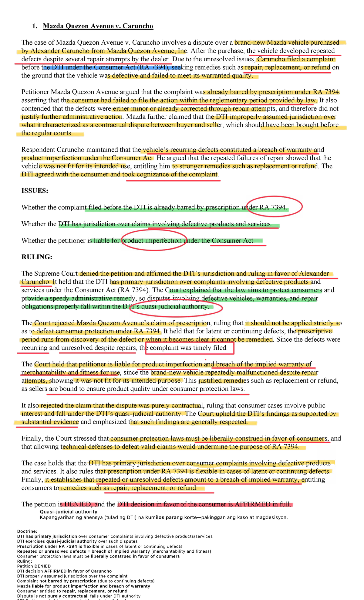 Retlaws Module 4-6 Cases: Key Legal Principles and Rulings - Studocu