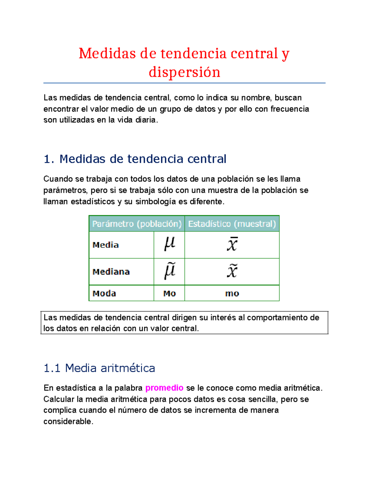 Medidas de Tendencia Central y Dispersión en Estadística: Guía Esencial ...
