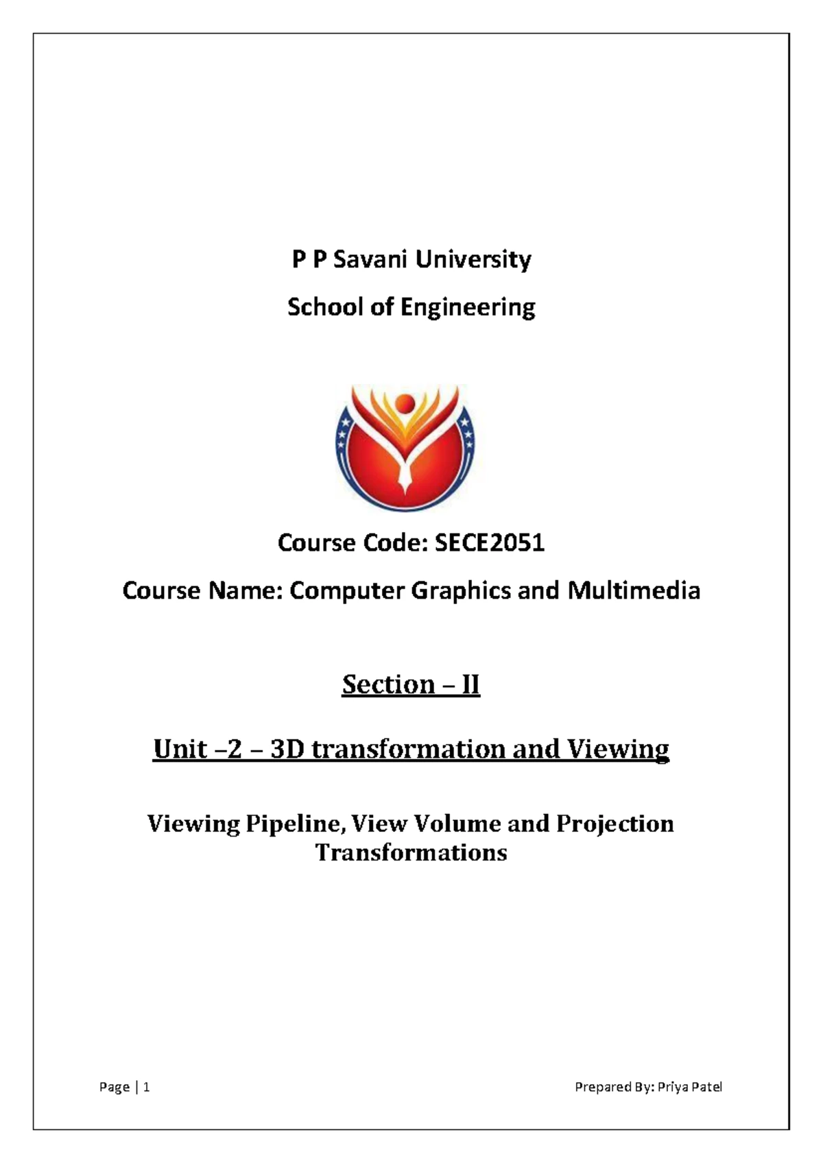 Unit 1 3D Object Representation, Polygon surfaces, tables, equations ...