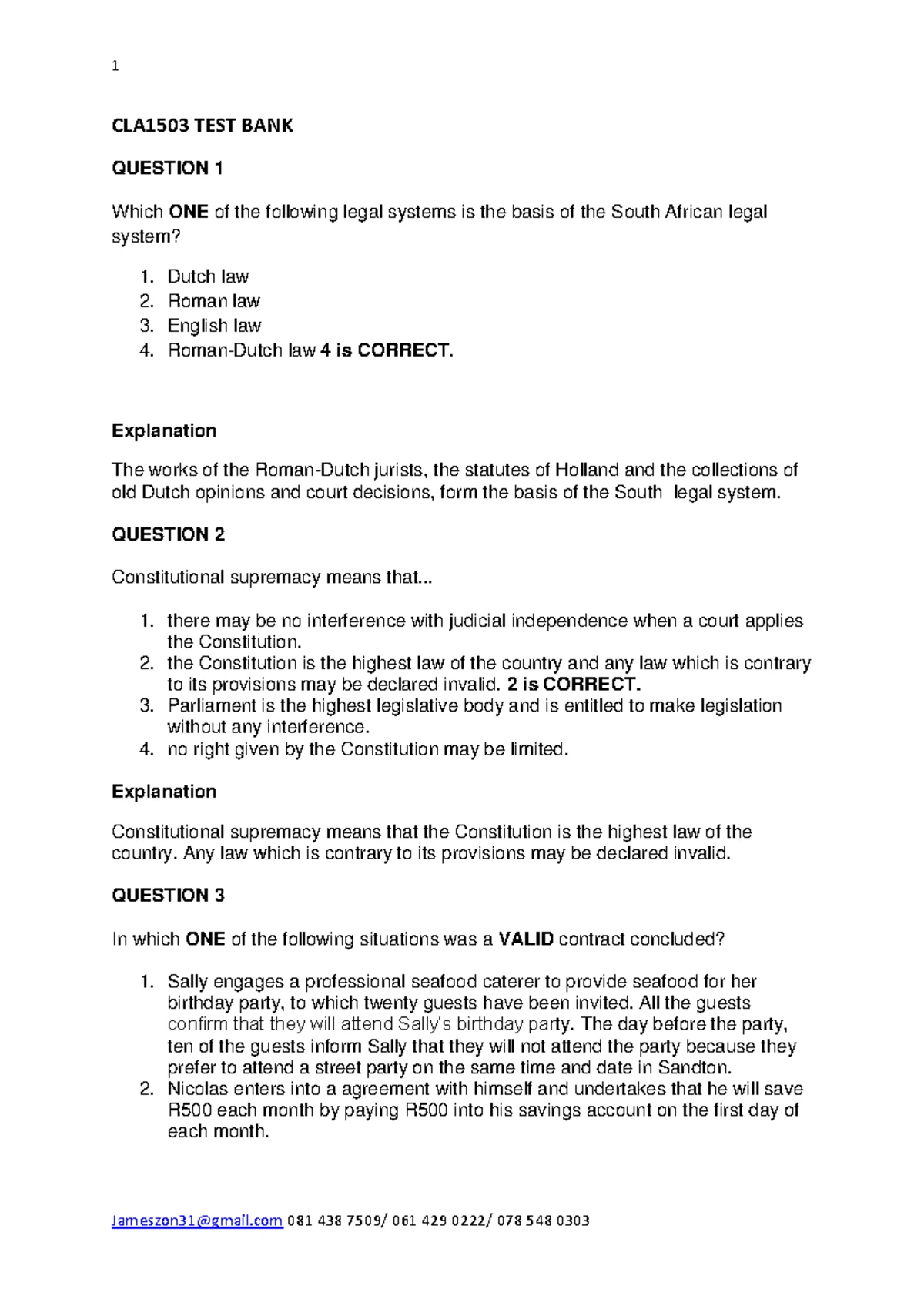 Cla1503 Past Exam Question Paper University Examinations May June 2020 Examination Cla Cla1503 Past Exam Question Paper University Examinations May June 2020 Examination Cla