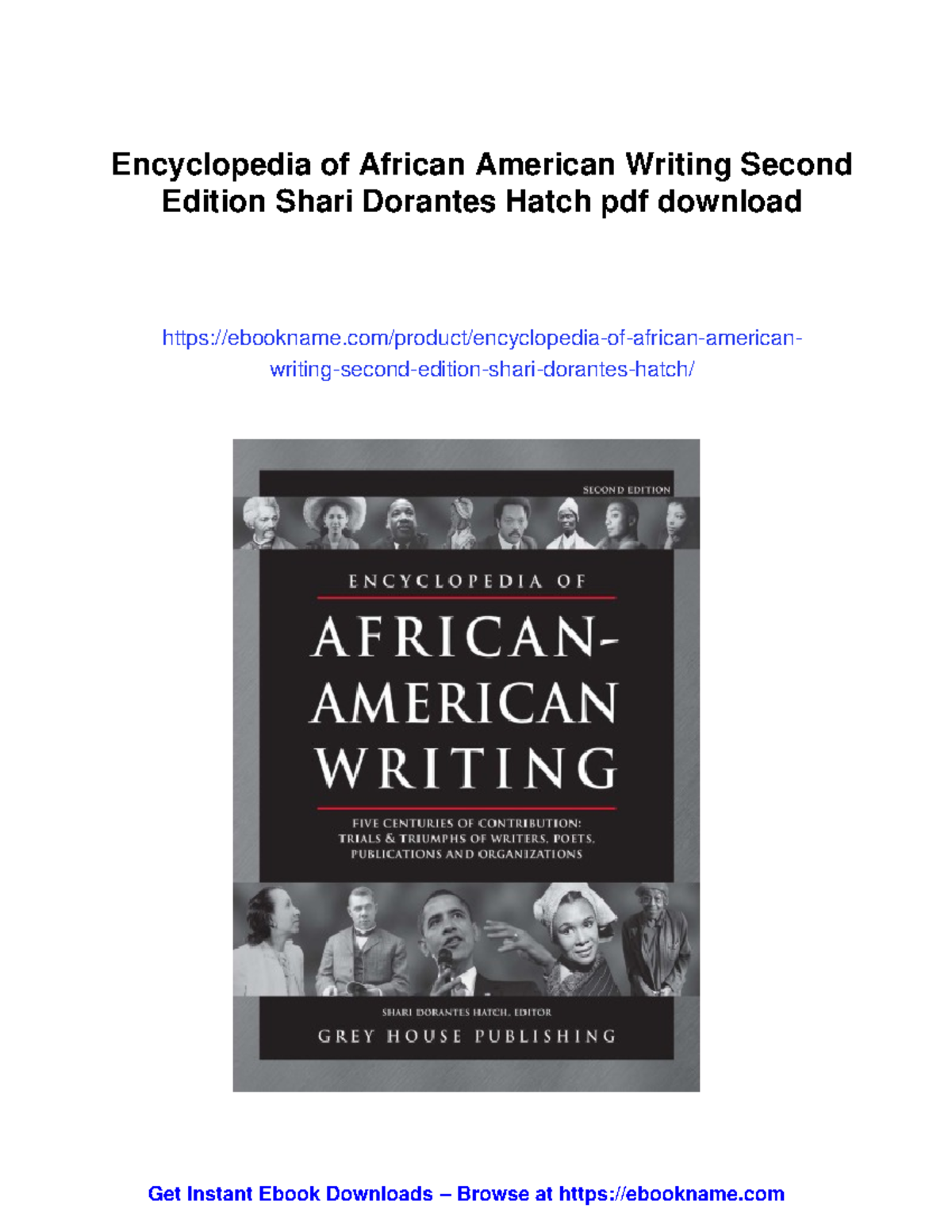 53213 - Encyclopedia of African American Writing, 2nd Edition - Studocu