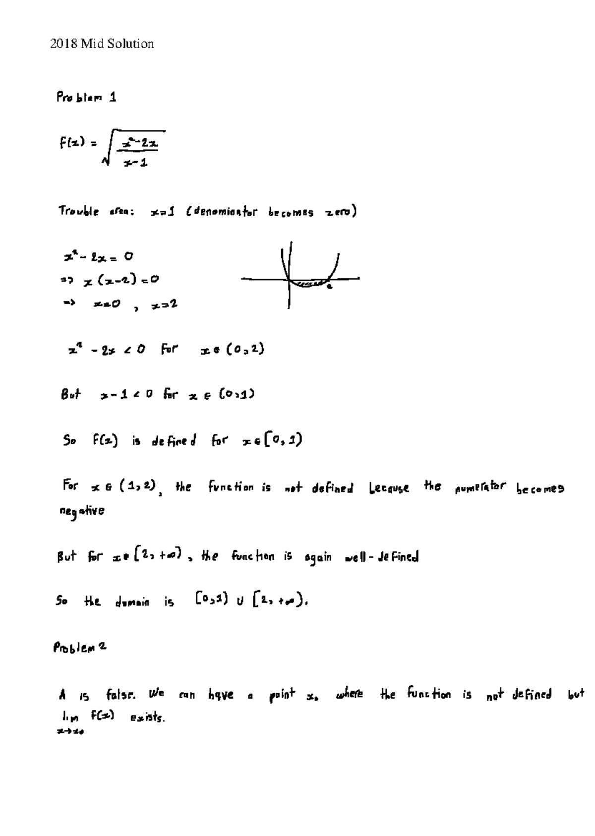 2018 Midterm Exam Solutions and Answers - Studocu