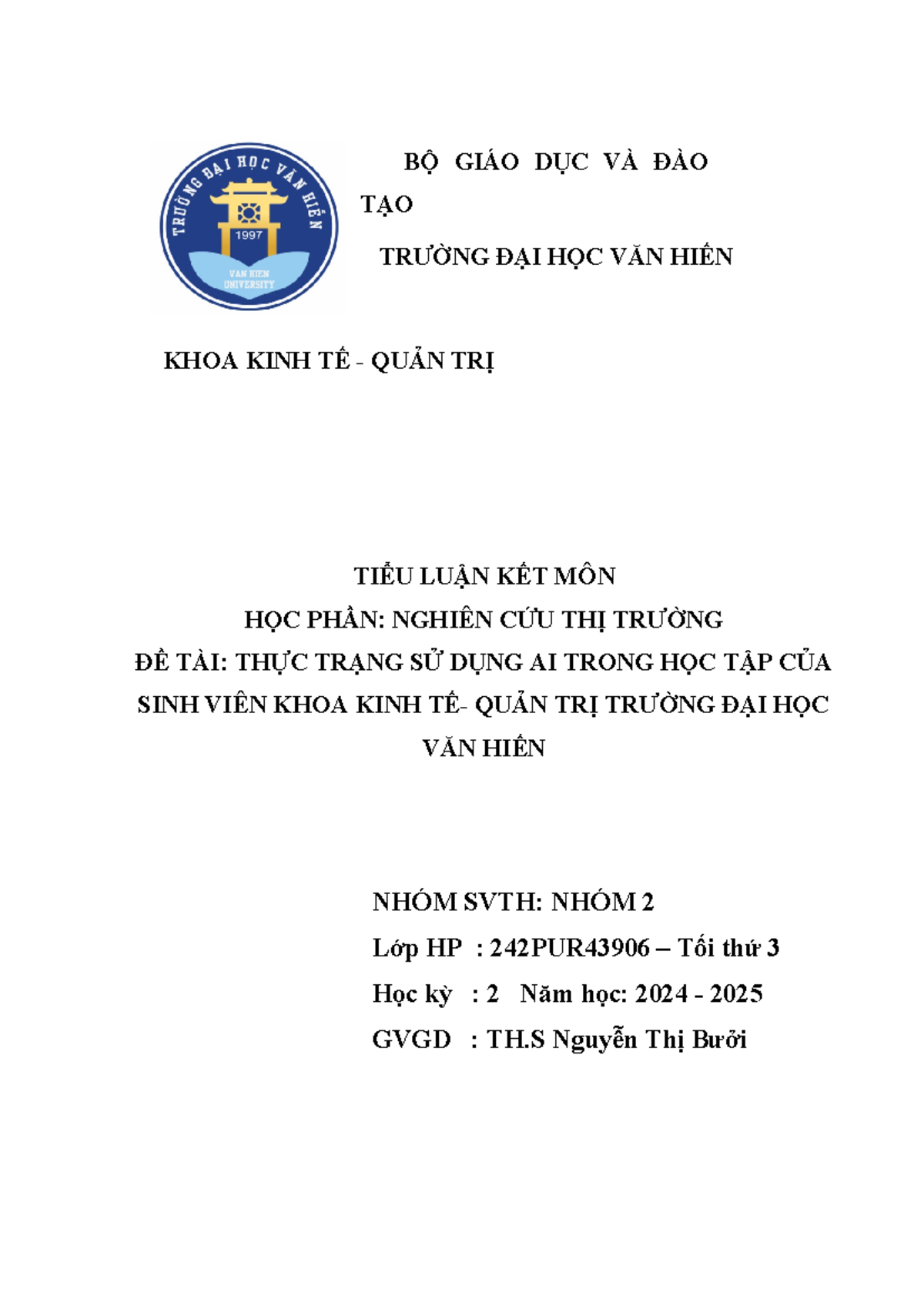 Nghiên Cứu Thực Trạng Sử Dụng AI Trong Học Tập Của Sinh Viên Khoa KTQT - - Document Preview