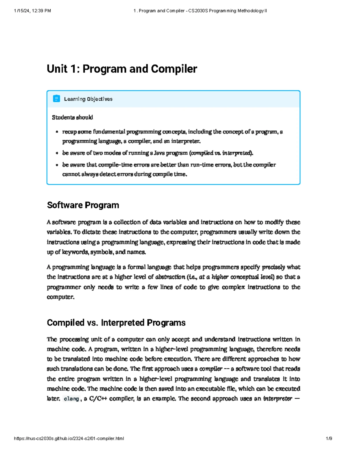CS2109S Tutorial 8 solutions: Perceptrons and neural networks summary ...
