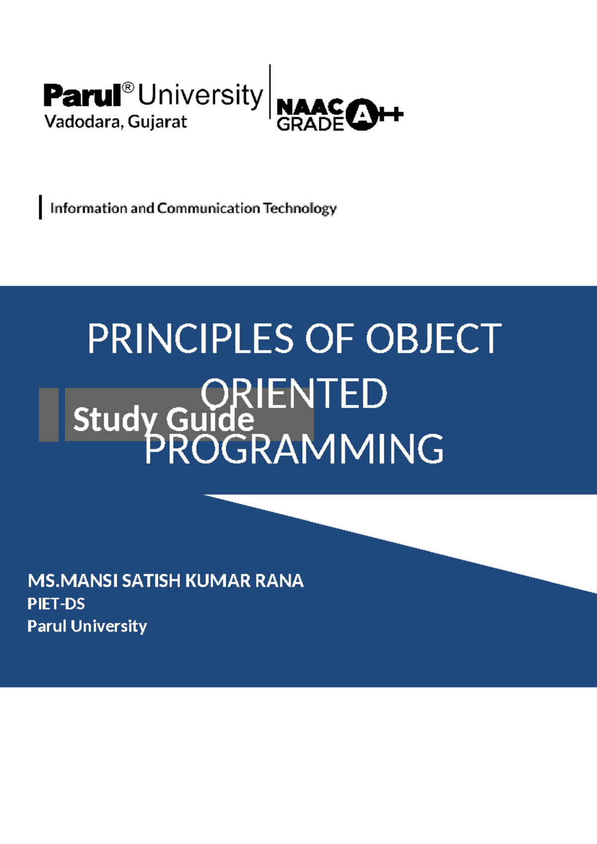 Lecture Notes on Object Oriented Programming (OOP) - Chapter 11 - Studocu