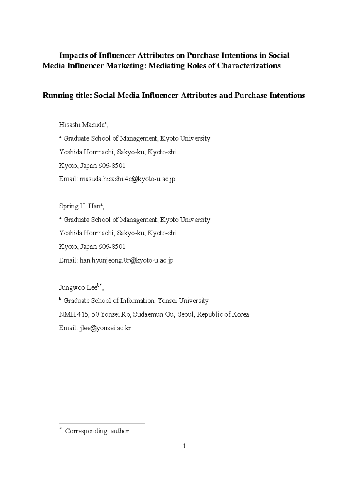 J.techfore - dska - Impacts of Influencer Attributes on Purchase ...