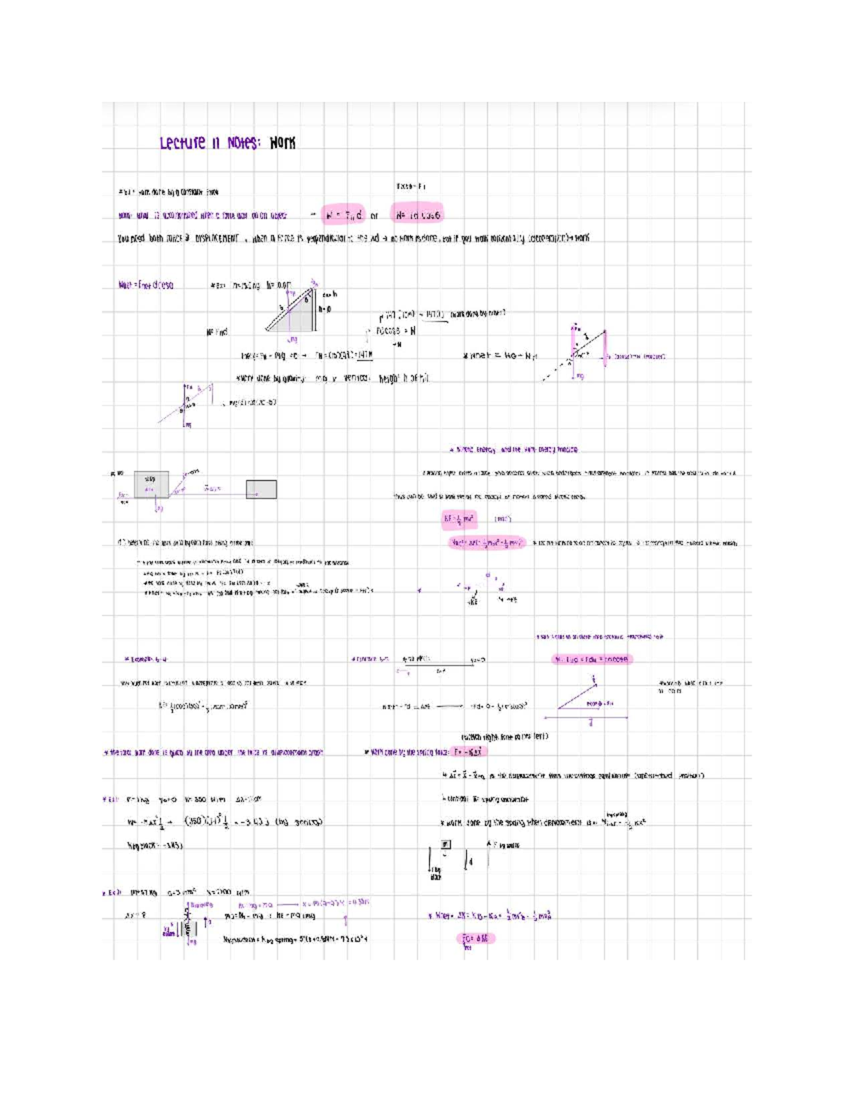 L11 Physics Notes: Work and Energy Principles Explained - Studocu