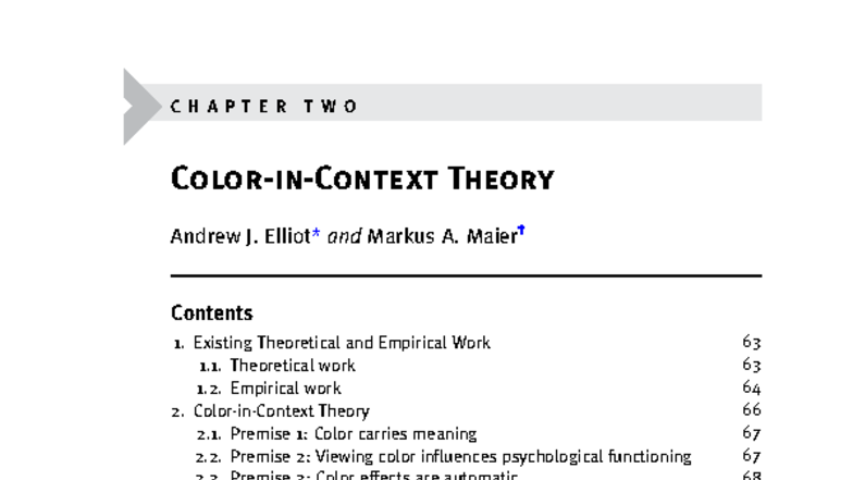C H A P T E R 2: Color-in-Context Theory and Psychological Functioning ...