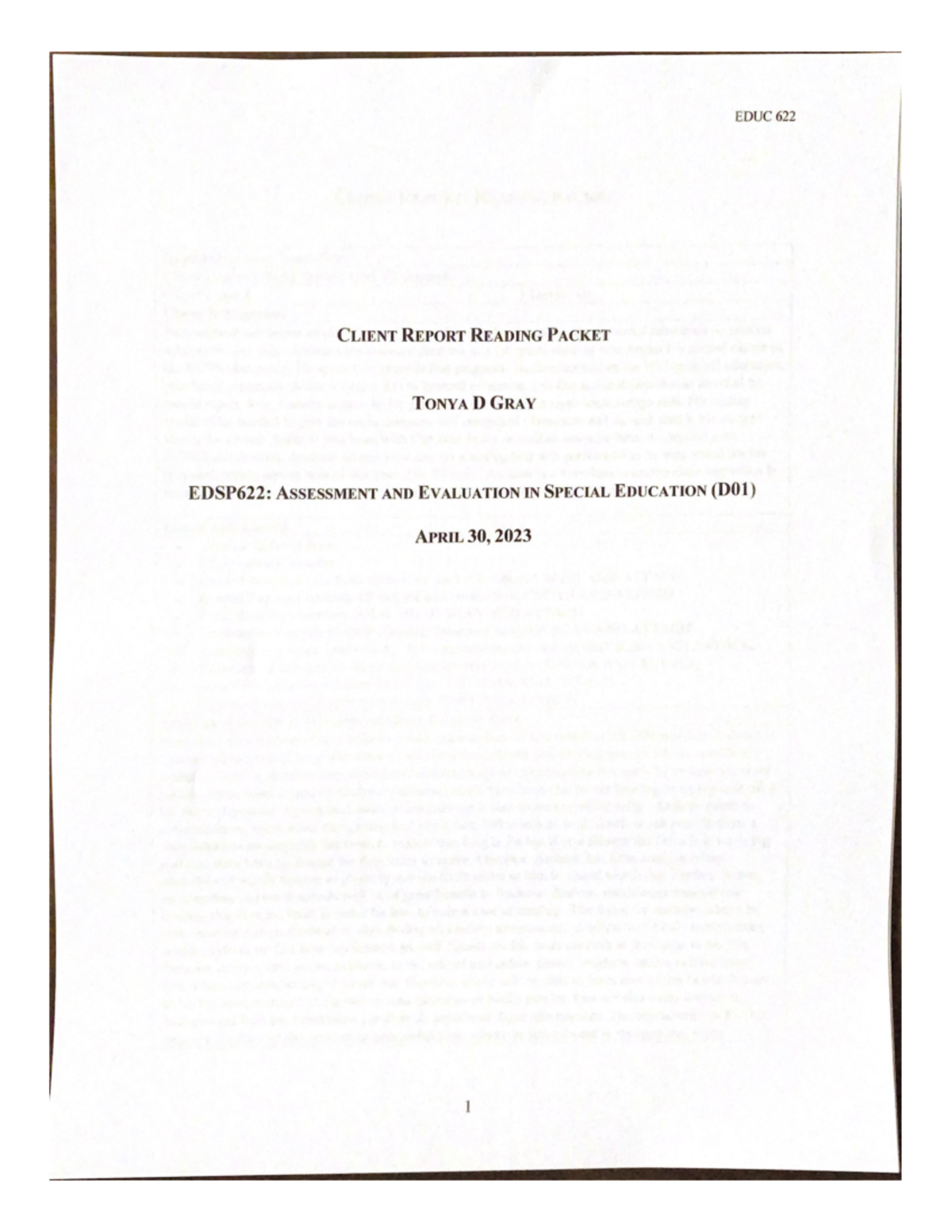 Client Report Assignment Overview and Guidelines - Studocu
