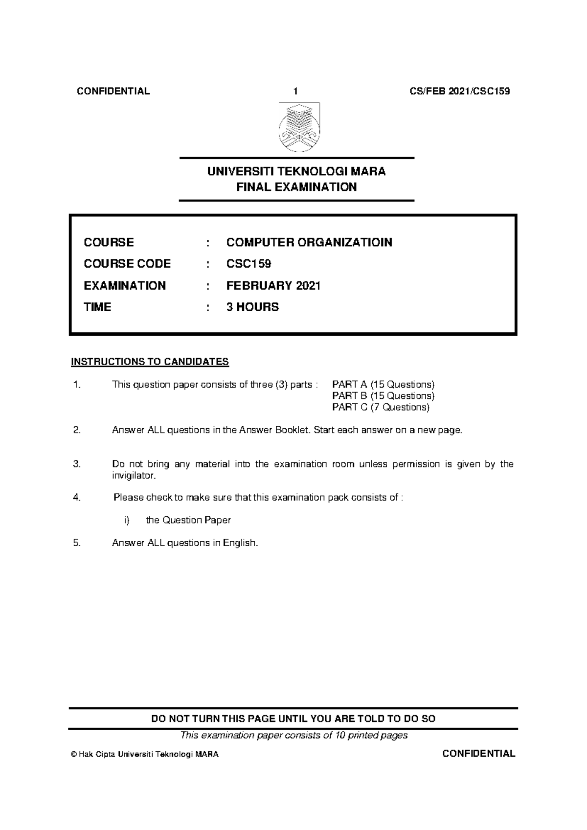 CSC159 Final Exam Questions and Answers - February 2021 - Studocu
