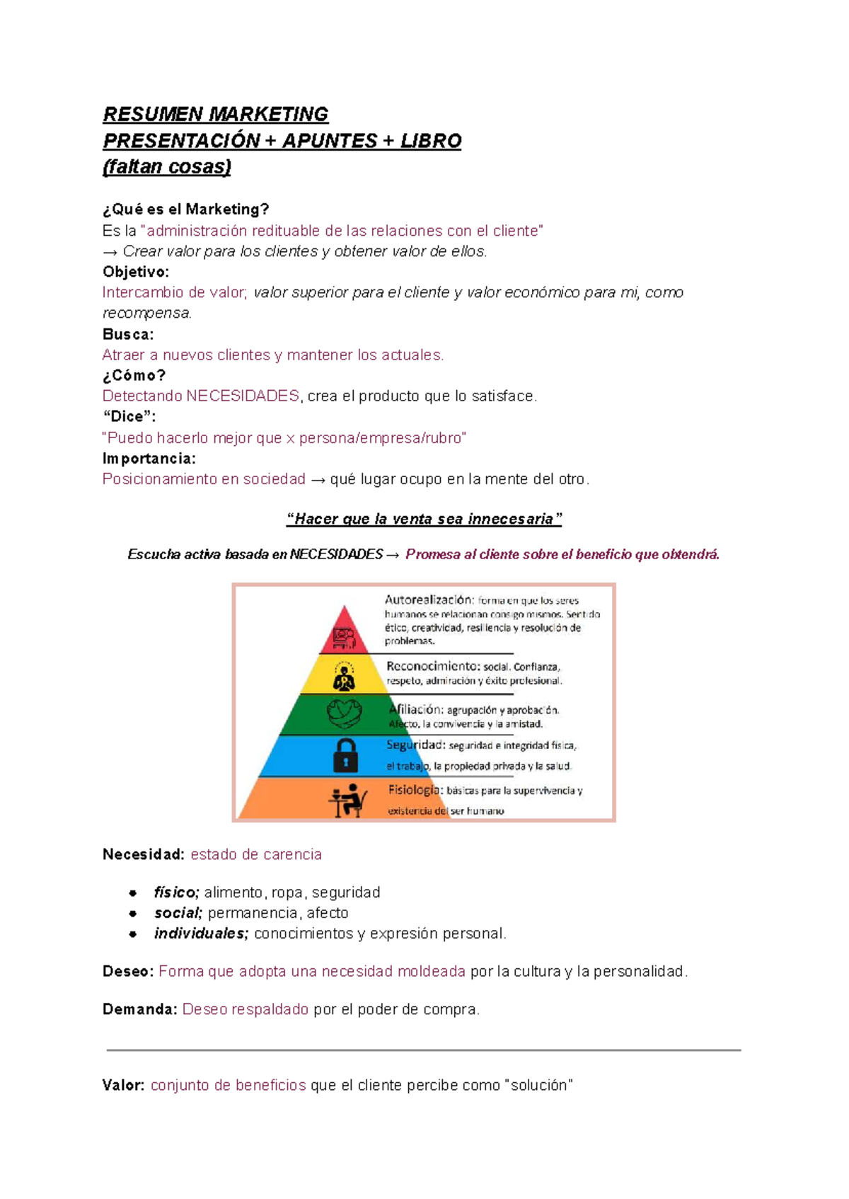 Resumen Marketing 1er Parcial: Conceptos Clave y Estrategias - Studocu